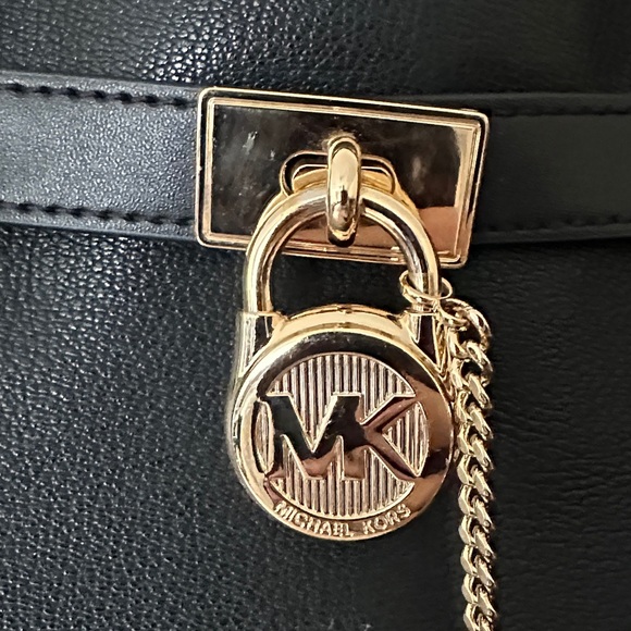 Michael Kors Black Satchel with Gold Accents - Picture 2 of 6